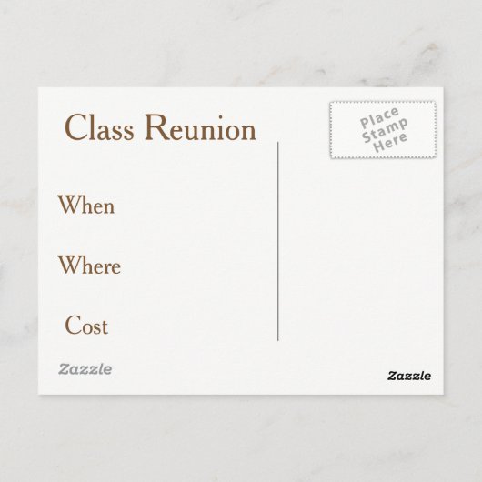 Klasse Reunion Briefkaart (Achterkant)