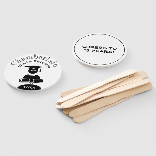 Klasse Reunion Classy Zwart Wit Custom Handwaaier (Niet-gemonteerd)