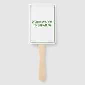 Klasse Reunion Elegant Groen Wit Custom Handwaaier (Achterkant)