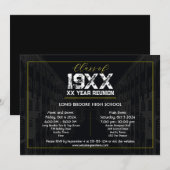 Klasse Reunion Elegant Zwart Elk jaar Kaart (Voorkant / Achterkant)