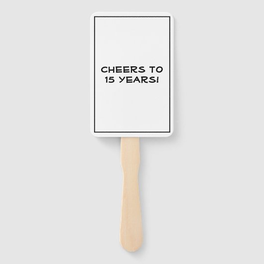 Klasse Reunion Elegant Zwart Wit Custom Handwaaier (Achterkant)