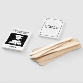 Klasse Reunion Elegant Zwart Wit Custom Handwaaier (Niet-gemonteerd)