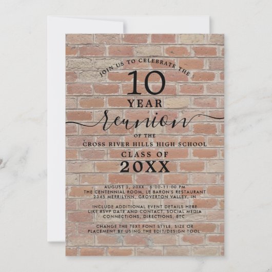 Klasse Reunion elk jaar brrick Kaart (Voorkant)