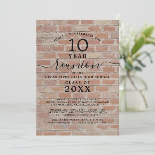 Klasse Reunion elk jaar brrick Kaart (Staand voorkant)