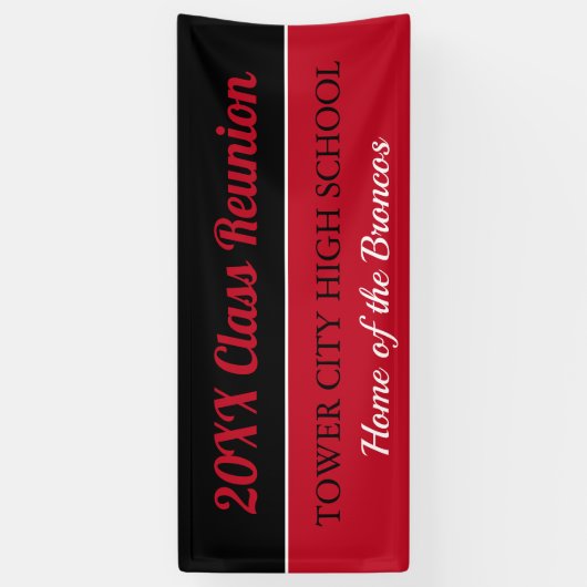 Klasse Reunion Fun. CUSTOM Reunion banner (Verticaal)