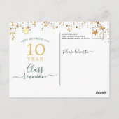 Klasse Reunion Groen Goud Sterren Elk Jaar Briefkaart (Achterkant)