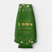 Klasse Reunion Groen Gouden Sterren Gepersonalisee Flesjeskoeler (Voorkant)