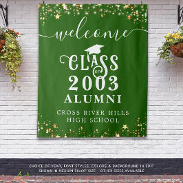 Klasse Reunion Groen Welkomstjaar Alumni Wandkleed