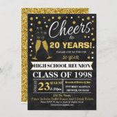 Klasse Reunion Invitation - faux-alkboard Kaart (Voorkant / Achterkant)