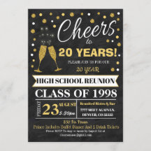 Klasse Reunion Invitation - faux-alkboard