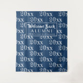 Klasse Reunion Jaar Blauwe Achtergrond Foto Prop Wandkleed (Voorkant)