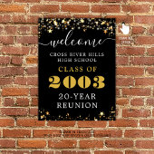 Klasse Reunion Jaar Welkom zwarte gouden sterren Poster