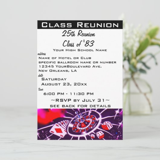 Klasse Reunion Kaart (Staand voorkant)