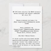 Klasse Reunion Kaart (Achterkant)