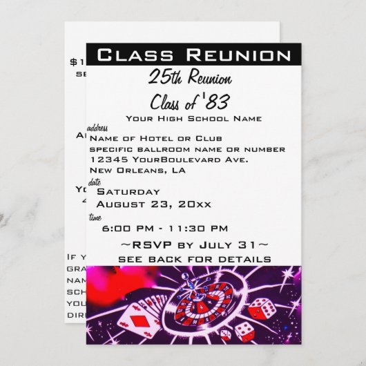 Klasse Reunion Kaart (Voorkant / Achterkant)