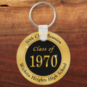  klasse reunion Key Rings Black, Gold Sleutelhanger (Voorkant)