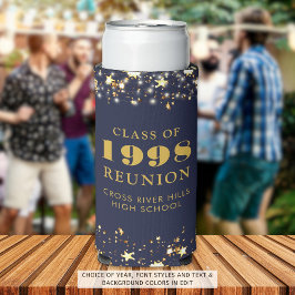 Klasse Reunion Marine Blauw Gouden Sterren Geperso Seltzer Blikjeskoeler