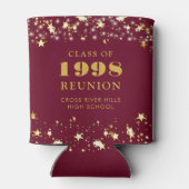 Klasse Reunion Maroon Gouden Sterren Gepersonalise Blikjeskoeler (Achterkant)