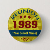 Klasse Reunion met aanpasbare sterren Ronde Button 5,7 Cm (Voorkant)