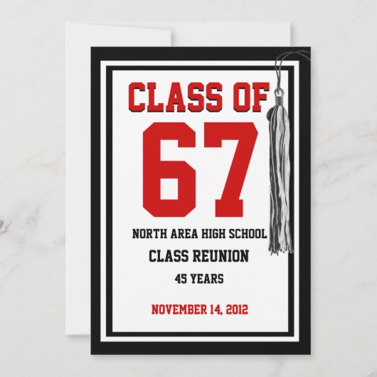 Klasse Reunion met verwisselbare kleuren Kaart (Voorkant)