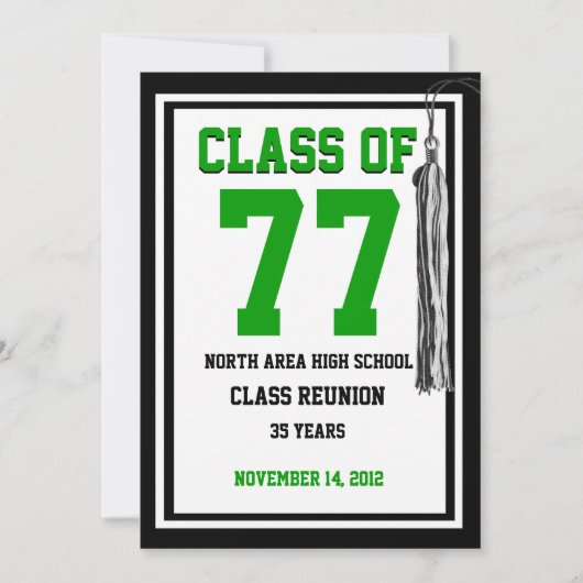 Klasse Reunion met verwisselbare kleuren Kaart (Voorkant)