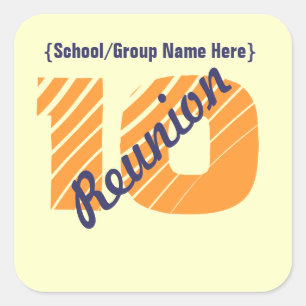 Klasse Reunion Name Tag Sticker
