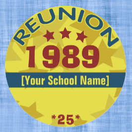 Klasse Reunion Name Tag Sticker