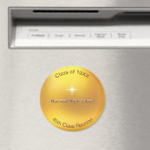 Klasse Reunion op Golden Gift Favor Magneet (Insitu (Vaatwasser))