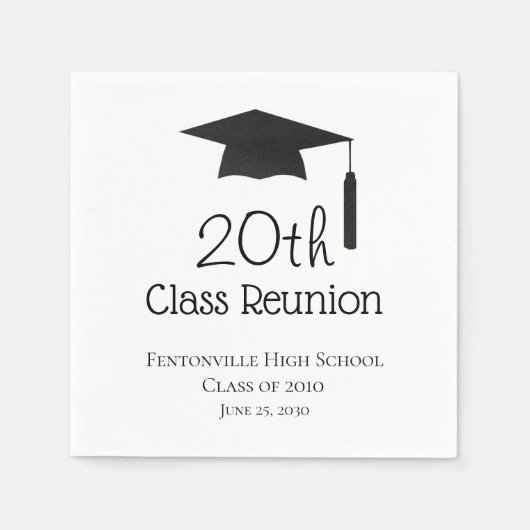 Klasse Reunion Personalized Party Napkins Servet (Voorkant)