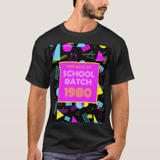 Klasse Reunion Retro School 80's Stijl T-shirt (Voorkant)