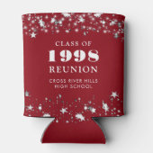 Klasse Reunion Rode Zilveren Sterren Gepersonalise Blikjeskoeler (Achterkant)