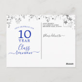 Klasse Reunion Royal Blue Stars lichten elk jaar Briefkaart (Achterkant)