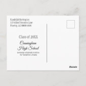Klasse Reunion Save the Date Minimalist Black Gold Briefkaart (Achterkant)