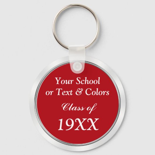 Klasse Reunion Souvenirs, schoolnaam, jaar, kleure Sleutelhanger (Voorkant)