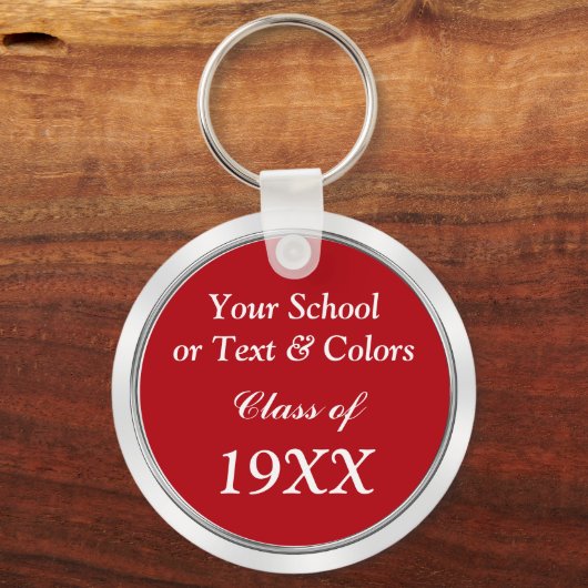 Klasse Reunion Souvenirs, schoolnaam, jaar, kleure Sleutelhanger (Achterkant)