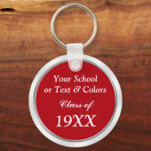 Klasse Reunion Souvenirs, schoolnaam, jaar, kleure Sleutelhanger (Voorkant)