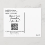 Klasse Reunion sparen de zwarte witte QR-code van  Briefkaart (Achterkant)