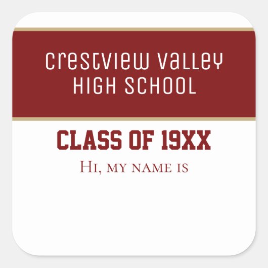 Klasse Reunion-stickers Vierkante Sticker (Voorkant)