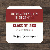 Klasse Reunion-stickers Vierkante Sticker