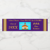 Klasse Reunion waterfleslabels, speciaal aangepast Waterfles Etiket (Enkel label)