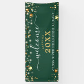 Klasse Reunion Welkom Gouden Sterren Custom Groen Spandoek (Verticaal)
