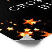 Klasse Reunion Welkom Gouden Sterren Zwart Custom Poster (Hoek)