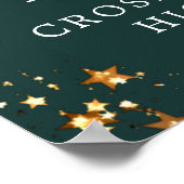 Klasse Reunion Welkom Groen Gouden Sterren Custom Poster (Hoek)