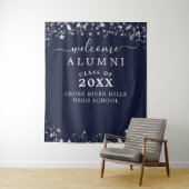 Klasse Reunion Welkom Marine Blauwe Sterren Wandkleed (In situ)