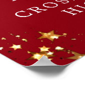 Klasse Reunion Welkom Rode Gouden Sterren Custom Poster (Hoek)