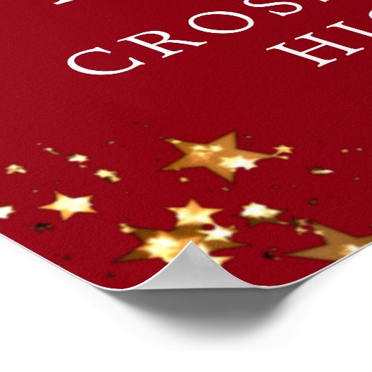 Klasse Reunion Welkom Rode Gouden Sterren Custom Poster (Hoek)