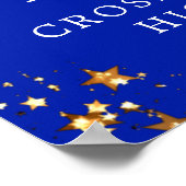 Klasse Reunion Welkom Royal Blue Gold Stars Custom Poster (Hoek)