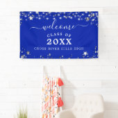 Klasse Reunion Welkom Royal Blue Stars Lights Spandoek (Insitu)