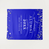 Klasse Reunion Welkom Royal Blue Stars Wandkleed (Voorkant (horizontaal))