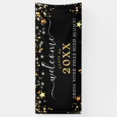 Klasse Reunion Welkome gouden sterren Aangepaste k Spandoek (Verticaal)